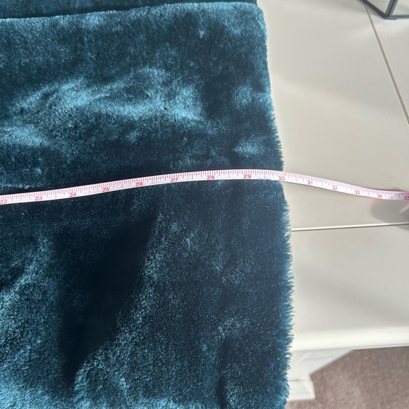 New Dennis Basso Faux Mink Fur Zip Front Coat with Hood size M(10-12) Pine - Picture 6 of 8